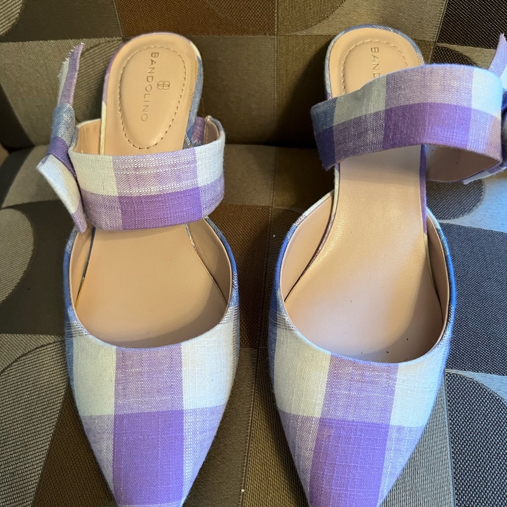 Bandolino Women's Lavender Checkered Heels